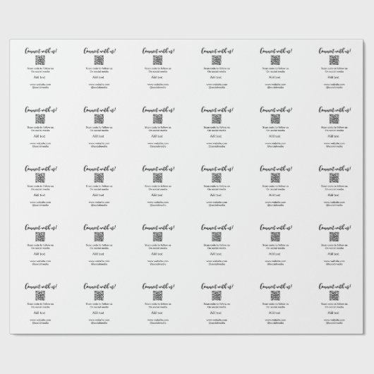 Verbind met ons scan QR-code voeg website e-mail t Cadeaupapier (Vlak)