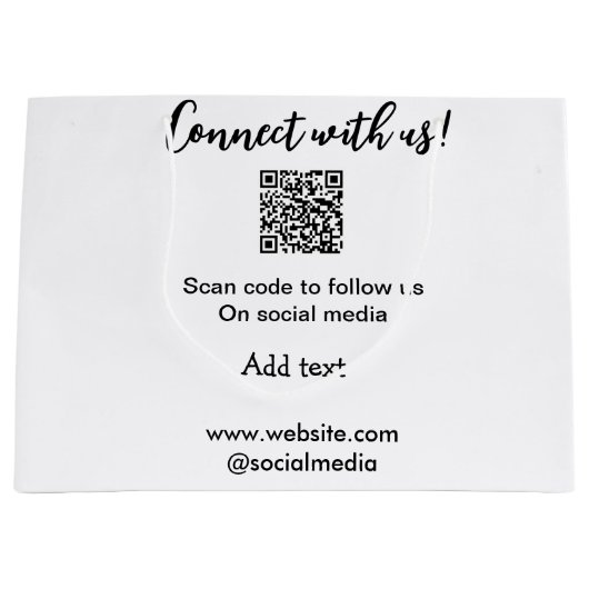 Verbind met ons scan QR-code voeg website e-mail t Groot Cadeauzakje (Voorkant)