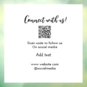 Verbind met ons scan QR-code voeg website e-mail t Raamsticker (Vel 3)