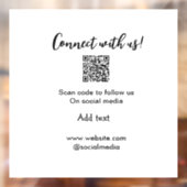 Verbind met ons scan QR-code voeg website e-mail t Raamsticker (Vel 2)