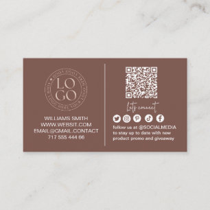 Verbind met ons Sociaal Media Qr Code Logo Zakelij Visitekaartje