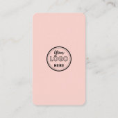 Verbind met ons Social Media Blush Roze QR Code Visitekaartje (Achterkant)