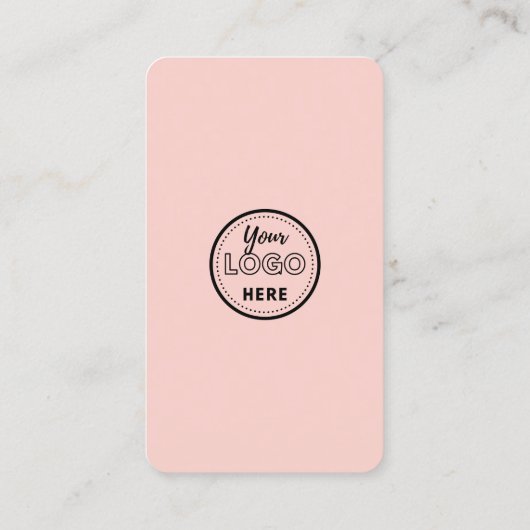 Verbind met ons Social Media Blush Roze QR Code Visitekaartje (Achterkant)