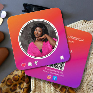 Verbind Met Ons | Sociale Media Instagram Vierkante Visitekaartje