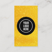 Verbind met ons Zwart Goud Glitter Drips QR Code Visitekaartje (Achterkant)