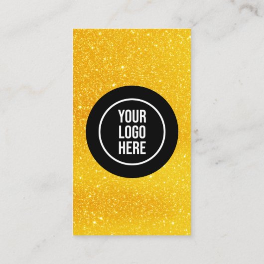 Verbind met ons Zwart Goud Glitter Drips QR Code Visitekaartje (Achterkant)