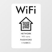 Verbind met wifi | Scan om de gastenkamer te verbi Raamsticker (Vel)