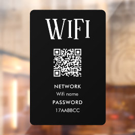 Verbind met wifi | Scan om wifi-wachtwoord te verb Raamsticker