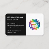 Verbind zwart-wit QR Code Logo Social Media Visitekaartje (Voorkant)