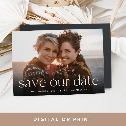 Verbinding | Horizontale foto Save The Date