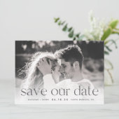 Verbinding | Horizontale foto Save The Date (Staand voorkant)