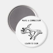 Verbinding maken Leer ondertekenen magneet (Voorkant / Achterkant)