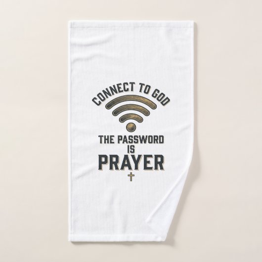 Verbinding maken met God Gebed Christelijke Vector Handdoek (Handdoek)