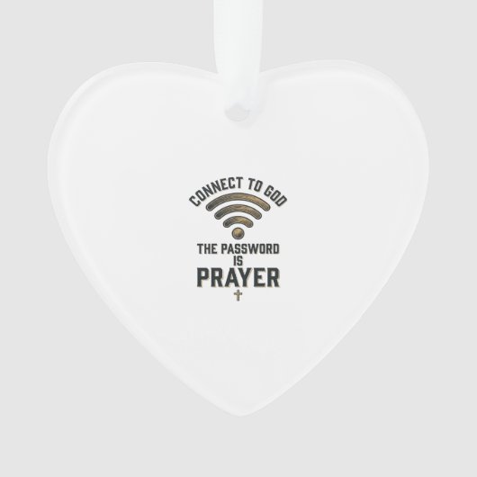 Verbinding maken met God Gebed Christelijke Vector Ornament (voorkant)