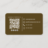 Verbinding maken met mij | QR-code Eenvoudig ijsje Visitekaartje (Achterkant)