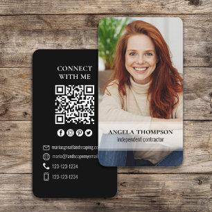 Verbinding maken met mij   QR-code Eenvoudig moder Visitekaartje
