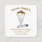 Verbinding maken met mij | QR-code Eenvoudige bakk Vierkante Visitekaartje (Voorkant)