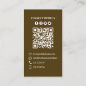 Verbinding maken met mij | QR-code Eenvoudige bakk Visitekaartje (Achterkant)