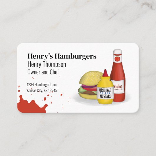 Verbinding maken met mij | QR-code Eenvoudige hamb Visitekaartje (Voorkant)