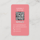 Verbinding maken met mij | QR-code Eenvoudige mode Visitekaartje (Achterkant)