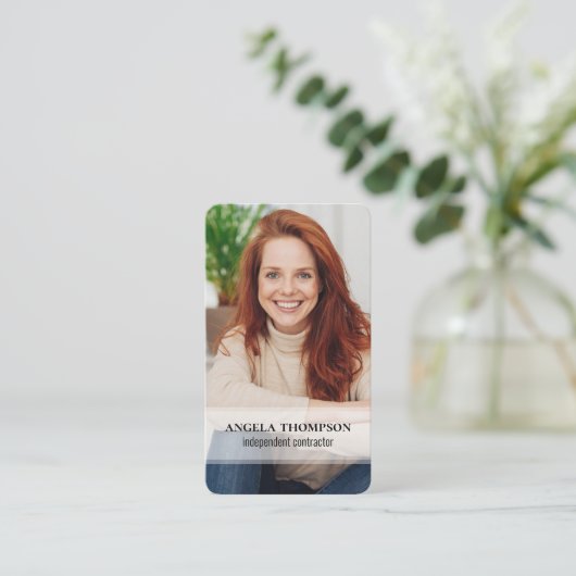 Verbinding maken met mij | QR-code Eenvoudige mode Visitekaartje (Staand voorkant)