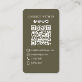 Verbinding maken met mij | QR-code Eenvoudige viss Visitekaartje (Achterkant)