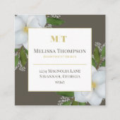 Verbinding maken met mij | QR-code "Floral Foliage Vierkante Visitekaartje (Voorkant)