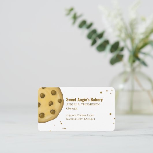 Verbinding maken met mij | QR Code Simple Bakery C Visitekaartje (Staand voorkant)