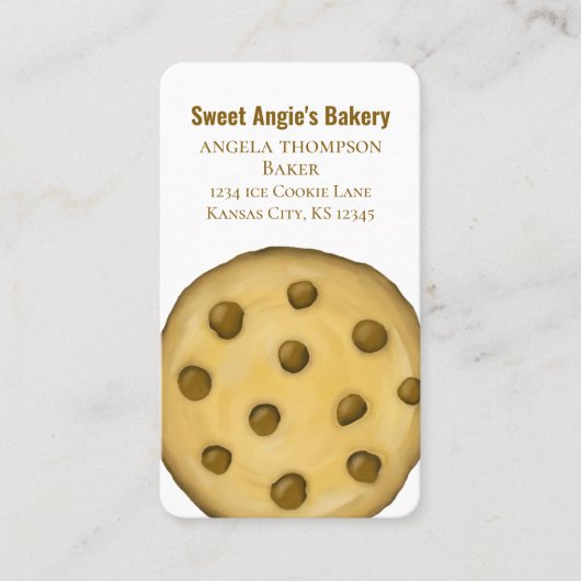 Verbinding maken met mij | QR Code Simple Bakery C Visitekaartje (Voorkant)