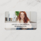 Verbinding maken met mij | QR Code Simple Blue Mod Visitekaartje (Voorkant)