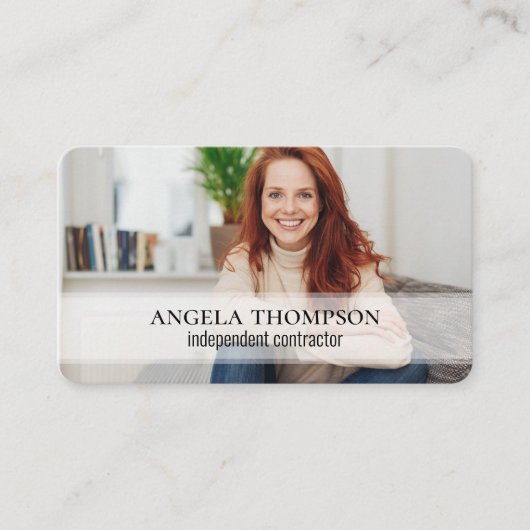 Verbinding maken met mij | QR Code Simple Blue Mod Visitekaartje (Voorkant)