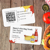 Verbinding maken met mij | QR-code Simple Hotdog M Visitekaartje
