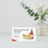 Verbinding maken met mij | QR-code Simple Hotdog M Visitekaartje (Staand voorkant)