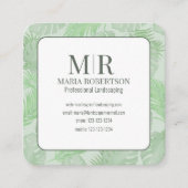 Verbinding maken met mij | QR-code Sociale media P Vierkante Visitekaartje (Voorkant)