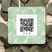 Verbinding maken met mij | QR-code Sociale media P Vierkante Visitekaartje