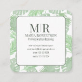 Verbinding maken met mij | QR-code Sociale media P Vierkante Visitekaartje (Voorkant)