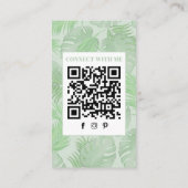 Verbinding maken met mij | QR-code Sociale media P Visitekaartje (Achterkant)