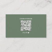 Verbinding maken met mij | QR-code Sociale media P Visitekaartje (Achterkant)