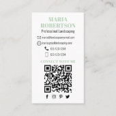 Verbinding maken met mij | QR-code Sociale media P Visitekaartje (Voorkant)