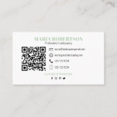 Verbinding maken met mij | QR-code Sociale media P Visitekaartje (Voorkant)