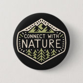 Verbinding maken met natuur ronde button 5,7 cm (Voorkant)