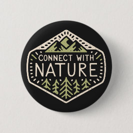 Verbinding maken met natuur ronde button 5,7 cm