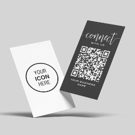 Verbinding maken met ons QR-code donkergrijs Moder Visitekaartje