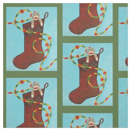 Verbinding met kerstsok stof (Swatch)