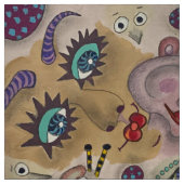 Verbinding met Whimsical Faces Stof (Swatch)