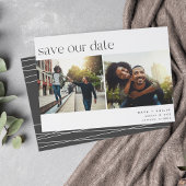 Verbinding | Moderne Casual foto twee Save The Date