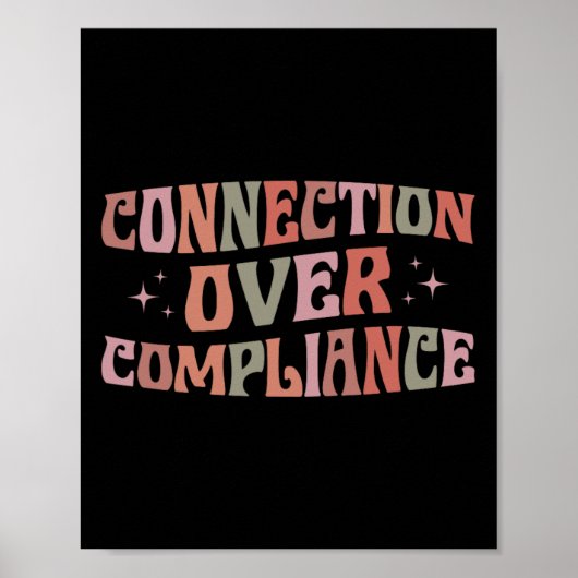 Verbinding over compliance Autisme Bewustzijnssnel Poster (Voorkant)