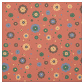 Verbinding Retro Flowers Stof (Swatch)