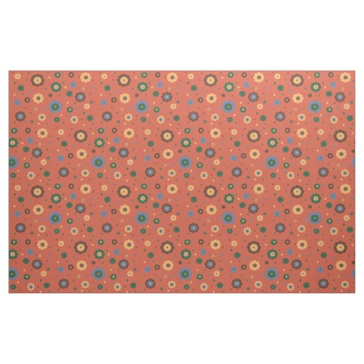 Verbinding Retro Flowers Stof (Fat Quarter)