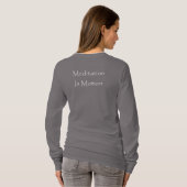 Verbinding Tai Chi Vrouwen Lange Mouw Witte Logo T-shirt (Achterkant volledig)